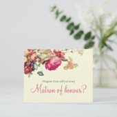 Wil je mijn Ereheer  Floral zijn? Kaart (Staand voorkant)