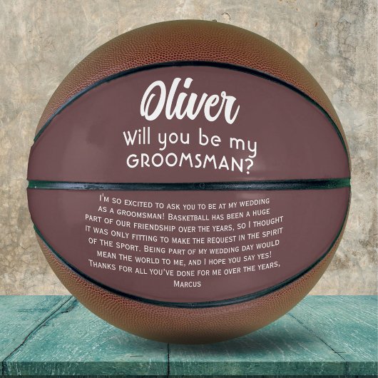 Wil je mijn getuige zijn Aangepaste naam en tekst Basketbal