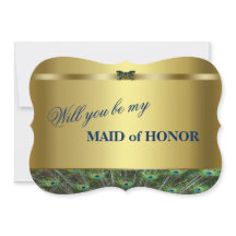 Wil je mijn getuige zijn? Custom Gouden Pauw