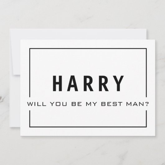 Wil je mijn getuige zijn? Elegante uitnodiging voo (Voorkant)