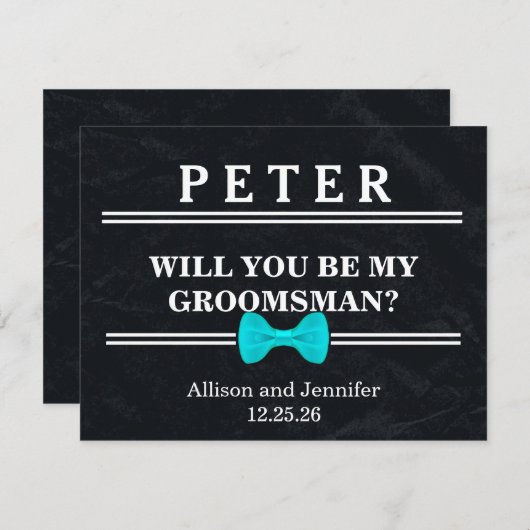 Wil je mijn getuige zijn? Gepersonaliseerd Kaart (Voorkant / Achterkant)