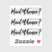 Wil je mijn getuige zijn handwritten sticker (Vel)