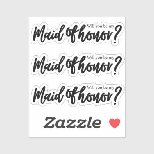 Wil je mijn getuige zijn handwritten sticker (Vel)