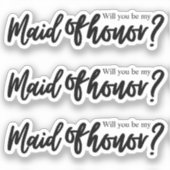 Wil je mijn getuige zijn handwritten sticker (Voorkant)