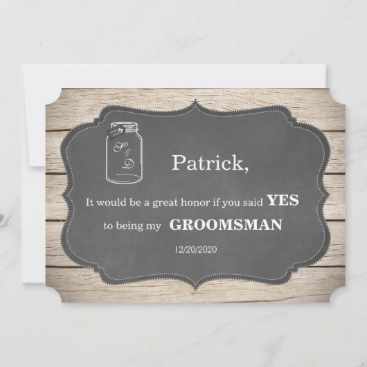 Wil je mijn getuige zijn? Metselwerkpot met krijtb Kaart (Achterkant)