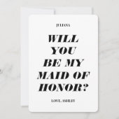 Wil je mijn getuige zijn? Moderne tekstuitnodiging Kaart (Voorkant)