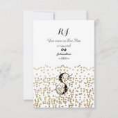 "Wil je mijn getuige zijn?" Nep gouden confetti Kaart (Achterkant)