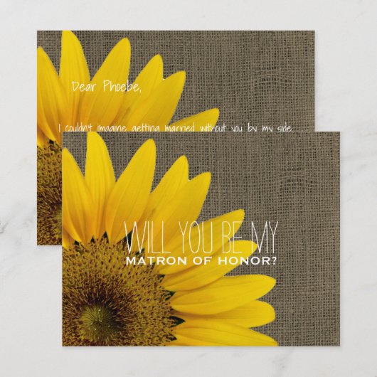 Wil je mijn getuige zijn op mijn rustige bruiloft kaart (Voorkant / Achterkant)