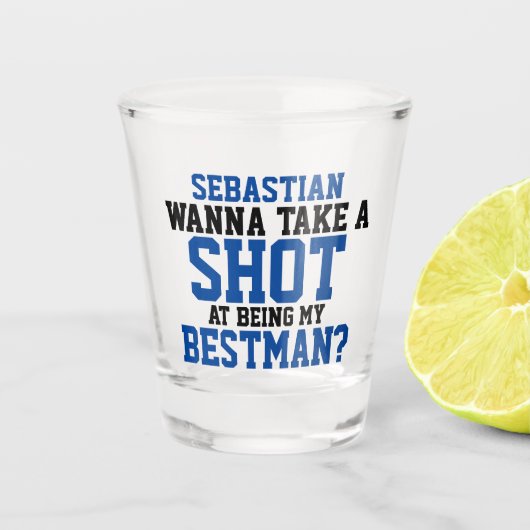 Wil je mijn getuige zijn Persoonlijk Shot Glas (Voorkant)