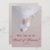 Wil je mijn getuige zijn? Roze feestje! Kaart (Voorkant / Achterkant)