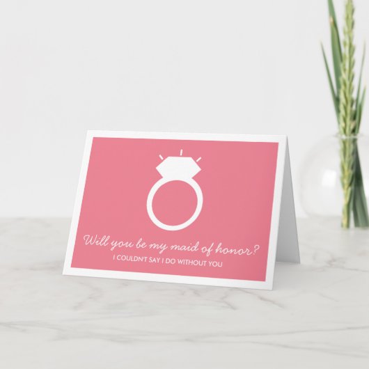 Wil je mijn getuige zijn? Roze Ring Card (Voorkant)