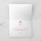 Wil je mijn getuige zijn? Roze Ring Card (Binnen)