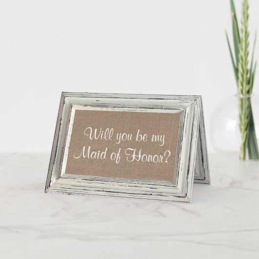 Wil je mijn getuige zijn? Rustic Witte Frame (Voorkant)