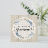 Wil je mijn getuige zijn Rustieke Boho Pijlen Kaart (Staand voorkant)