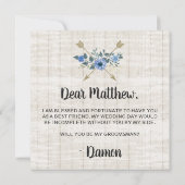 Wil je mijn getuige zijn Rustieke Boho Pijlen Kaart (Achterkant)