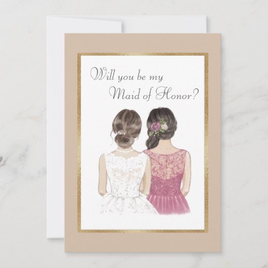 Wil je mijn getuige zijn Trouw Goud Kaart (Voorkant)