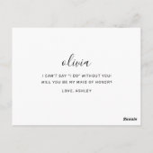 Wil je mijn getuige zijn | Zwart & Wit Briefkaart (Achterkant)