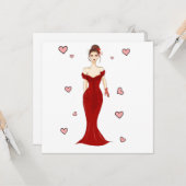 Wil je mijn gf zijn, illustratie kaart (Voorkant / Achterkant in situ)