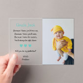 Wil je mijn Godfather-voorstel zijn Fotodoop Acryl Uitnodigingen (Insitu (Draagbaar))