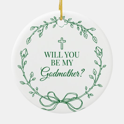 Wil je mijn Godmother-voorstel zijn? Keramisch Ornament (Achterkant)