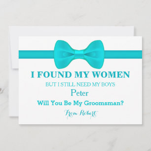 Wil je mijn Groomsman Bow Stropdas zijn? Kaart