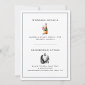 Wil je mijn groomsman zwart Waterverf boog Stropda Kaart (Achterkant)