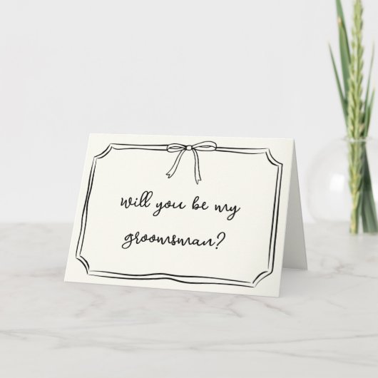 Wil je mijn Groomsmen Proposal Classic Kaart zijn (Voorkant)