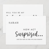 Wil je mijn Junior Bruidsmeisje Voorstelkaart zijn Kaart (Voorkant / Achterkant)