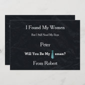 Wil je mijn kamerman zwart krijt bord blauwe strop kaart (Voorkant / Achterkant)