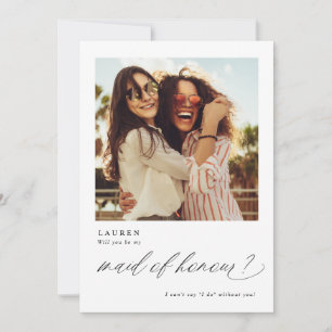 Wil je mijn Maid of Honor-fotokaart zijn? Kaart