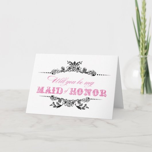  Wil je mijn Maid of Honor Kaart zijn? (Voorkant)