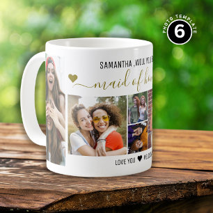 Wil je mijn Maid of Honor voorstel 6 foto Koffiemok