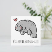 'Wil je mijn man-atee zijn?' valentijnskaart Kaart (Staand voorkant)