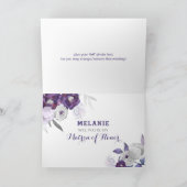 Wil je mijn Matron of Honor paarse bloemen zijn? (Binnen)