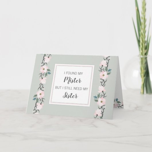Wil je mijn Matron of Honor salie blush roze zijn? (Voorkant)