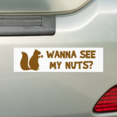 Wil je mijn noten zien? - Funny Squirrel Lovers Hu Bumpersticker (Op auto)