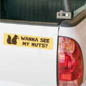 Wil je mijn noten zien? - Funny Squirrel Lovers Hu Bumpersticker (Op Truck)