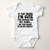 Wil je mijn oom worden? Funny Baby Creeper Romper (Voorkant)