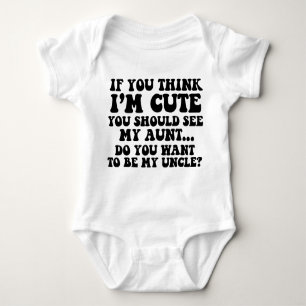 Wil je mijn oom worden? Funny Baby Creeper Romper