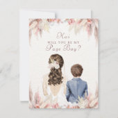 Wil je mijn pagina jongen bruids partij voorstel (Voorkant)