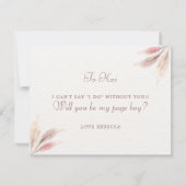 Wil je mijn pagina jongen bruids partij voorstel (Achterkant)