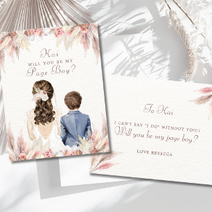 Wil je mijn pagina jongen bruids partij voorstel