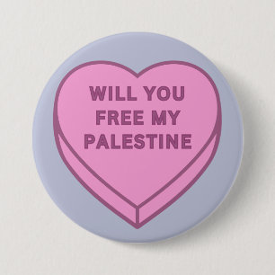 Wil je mijn Palestina bevrijden? Schattige Snoep H Ronde Button 7,6 Cm