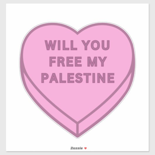 Wil je mijn Palestina bevrijden? Schattige Snoep H Sticker (Vel)