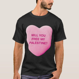 Wil je mijn Palestina Snoep hart vrij T-shirt
