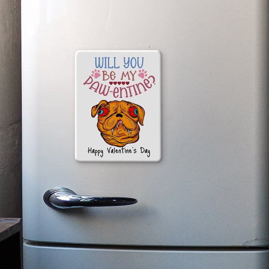 Wil je mijn Pawentine zijn? Valentijnshond koelkas Magneet