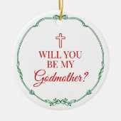 Wil je mijn peetmoeder Christelijke peetouder zijn Keramisch Ornament (Voorkant)