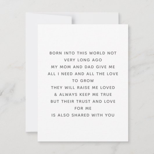 Wil je mijn peetmoeder zijn Lieve gepersonaliseerd (Achterkant)