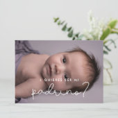 Wil je mijn peetoom zijn Godfather proposal card Kaart (Staand voorkant)