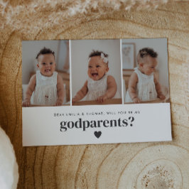 Wil je mijn peetouders zijn Landschapsfoto voorste Kaart